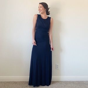 Vince Camuto Navy Maxi Floor Length Dress